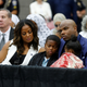 Laila Ali attends Jenazah services for her father, Muhammad Ali, with family at the Kentucky Exposition Center on June 9, 2016, in Louisville, Ky. (Volkan Furuncu/Anadolu Agency/Getty Images)